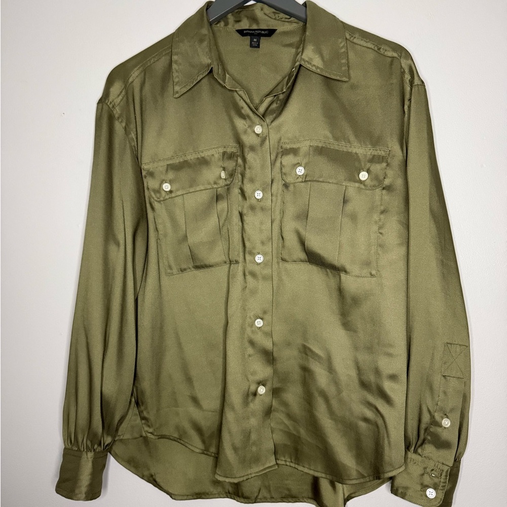 Banana Republic Olive Green Blouse